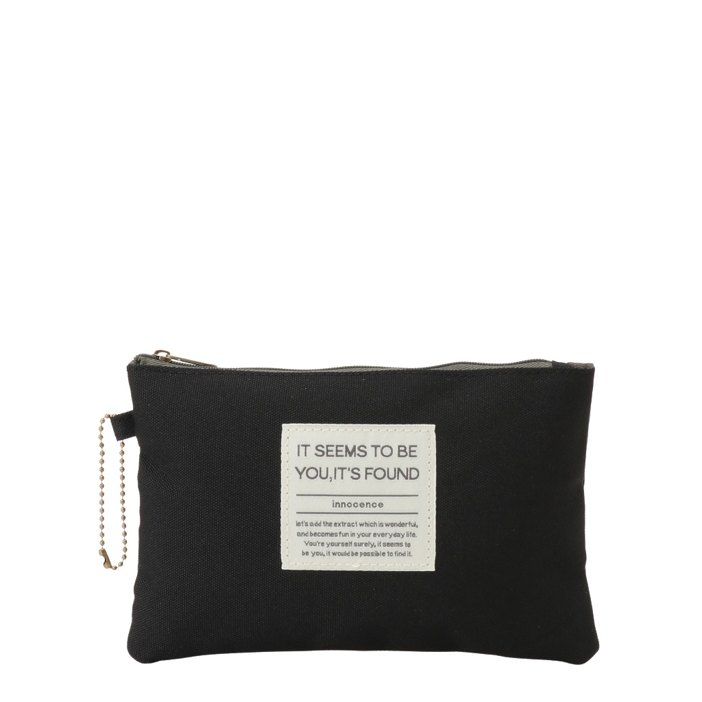 [ONE MILEシリーズ] ポーチ付き♪ 縦型 ショルダーバッグ | 軽量 ポケット充実 ファスナー開閉 男女兼用 シンプル 黒 ブラック 4X48