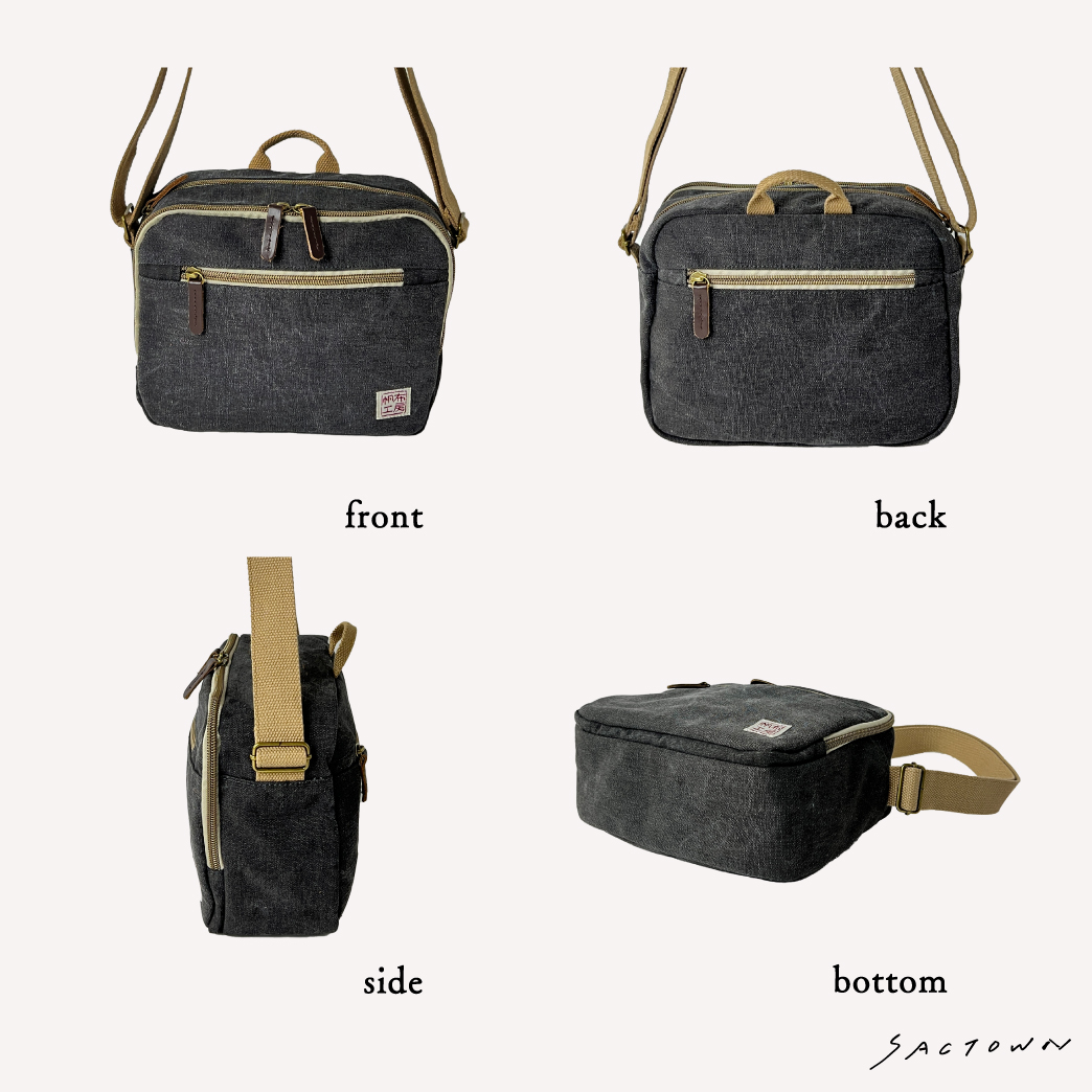 帆布工房 strollシリーズ|ショルダーバッグ 帆布 10号帆布 キャンバス ムラ染め 軽量 小さめ レディース メンズ 男女兼用 斜め掛け はんぷこうぼう3X05
