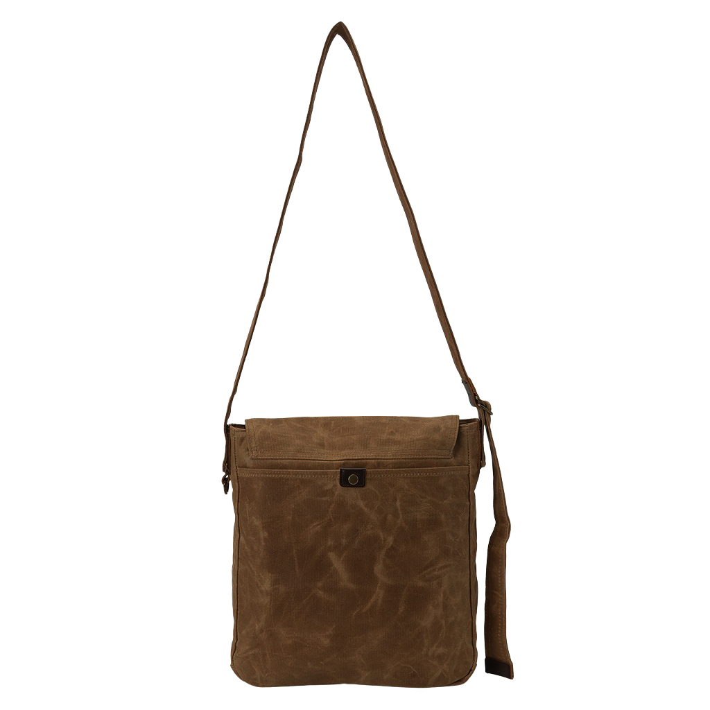 帆布工房 HUSKYII シリーズ 全３色 | A4対応 帆布ショルダーバッグ パラフィン加工 撥水 天然素材 帆布 キャンバス 旅行 通学 男女兼用 頑丈 タブレット 茶 ブラウン 3X26