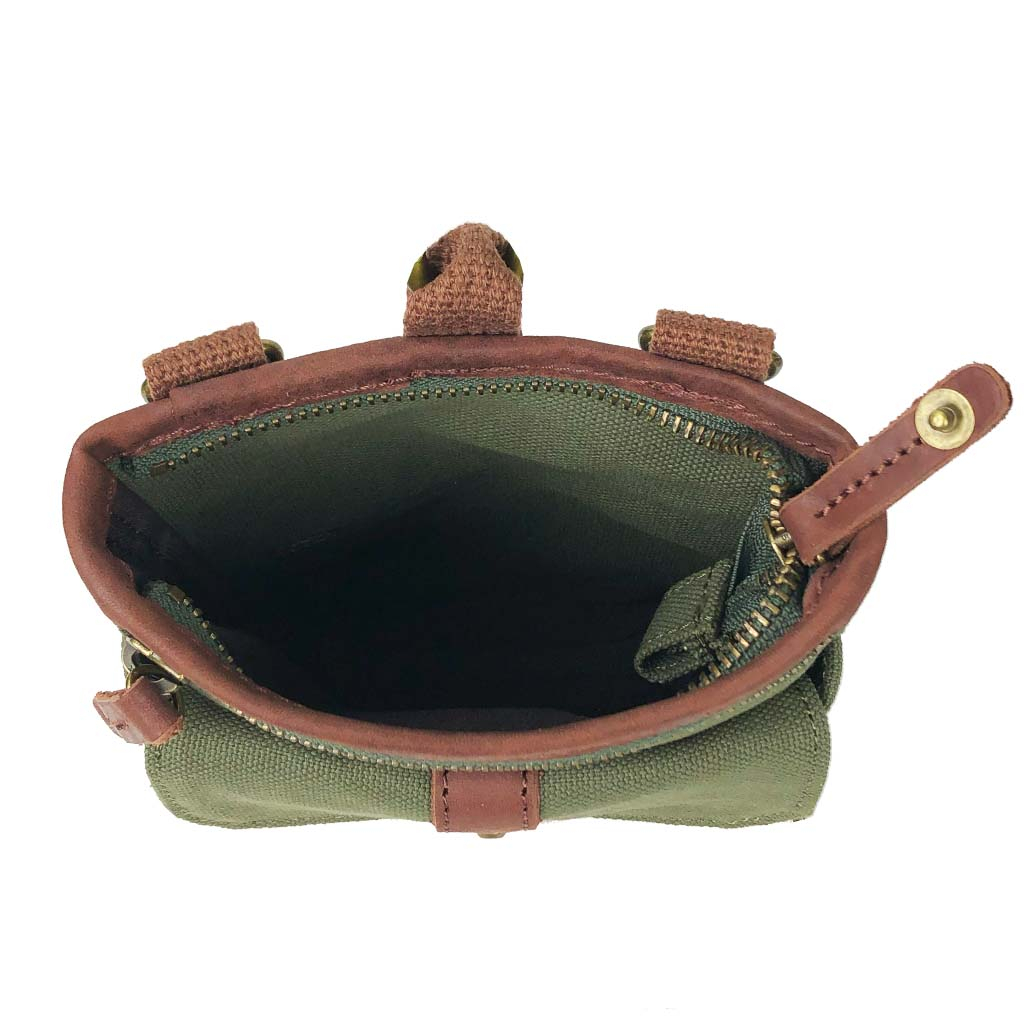 帆布工房 KURASHIKI シリーズ｜3way ショルダーバッグ 倉敷産帆布使用 ベルトポーチ スマホポーチ ウエストポーチ ベルト通し メンズ レディース 男女兼用 日本製 帆布 本革 カーキ 3J27