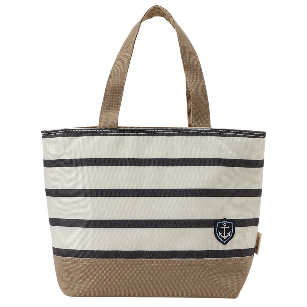  [mama fiore マーマフィオーレ] Picoteeシリーズ ピコティ 保温保冷 ランチバッグ 保冷バッグ | おしゃれ 可愛い サブバッグ 軽量 レディース キッズ 弁当袋 ミニ トートバッグ 4L 便利 マリンボーダー／ブラック