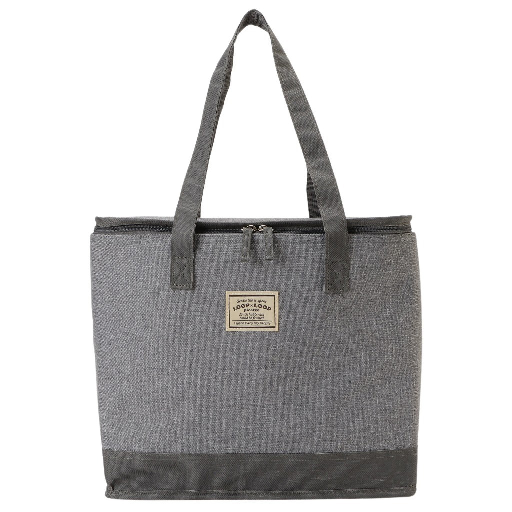  [mama fiore マーマフィオーレ] Picoteeシリーズ ピコティ BOX型 保温保冷トートバッグ 4X54 | 無地 レジャー シンプル 男女兼用 軽量 レディース メンズ 買い物 ピクニック 運動会 イベント ユニセックス グレー