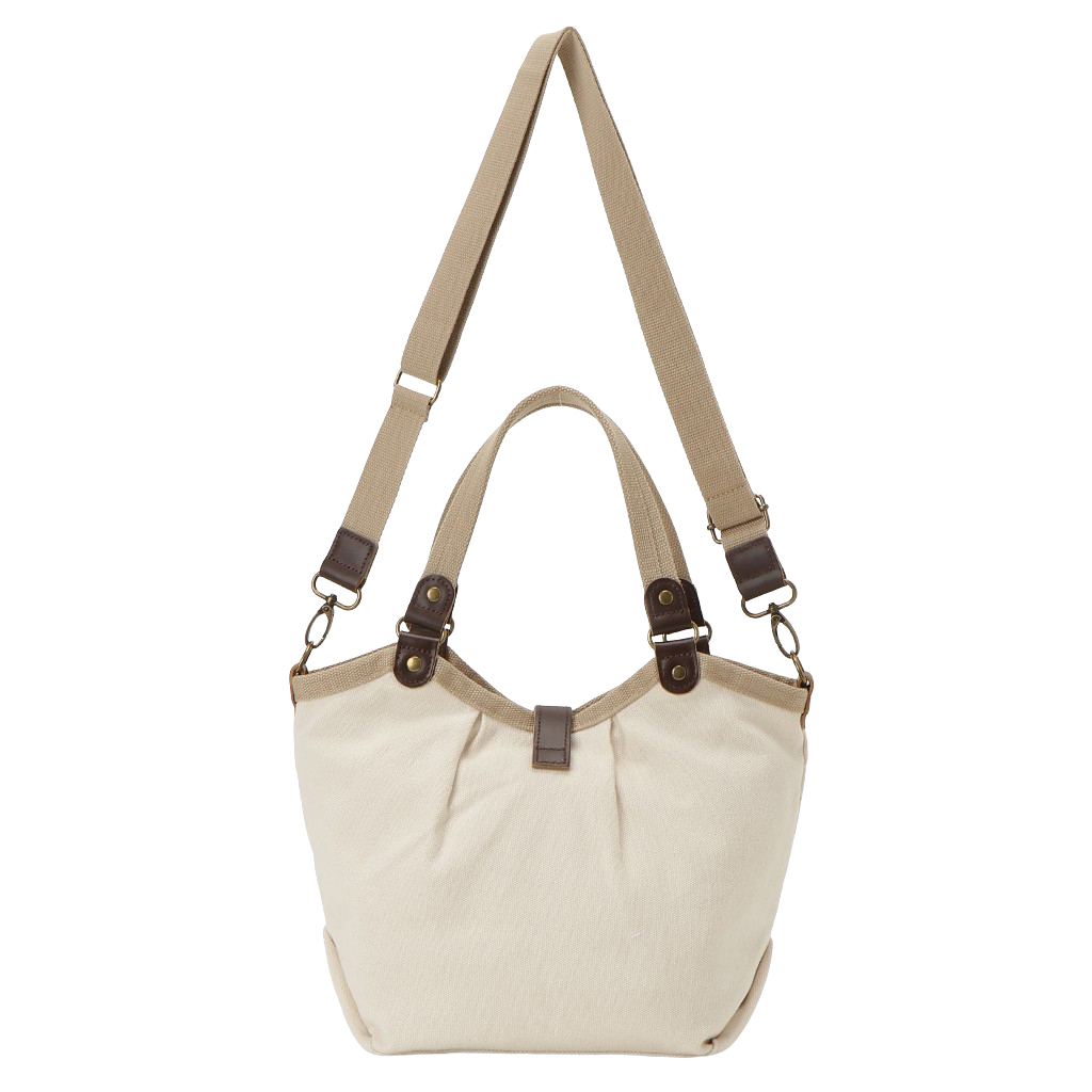 帆布工房 PEARIIシリーズ| バイカラー仕様 2WAY ハンドバッグ ショルダーバッグ 軽量 お弁当 天然素材 帆布 本革 底板付き ナチュラル カジュアル レディース はんぷこうぼう 3X40 