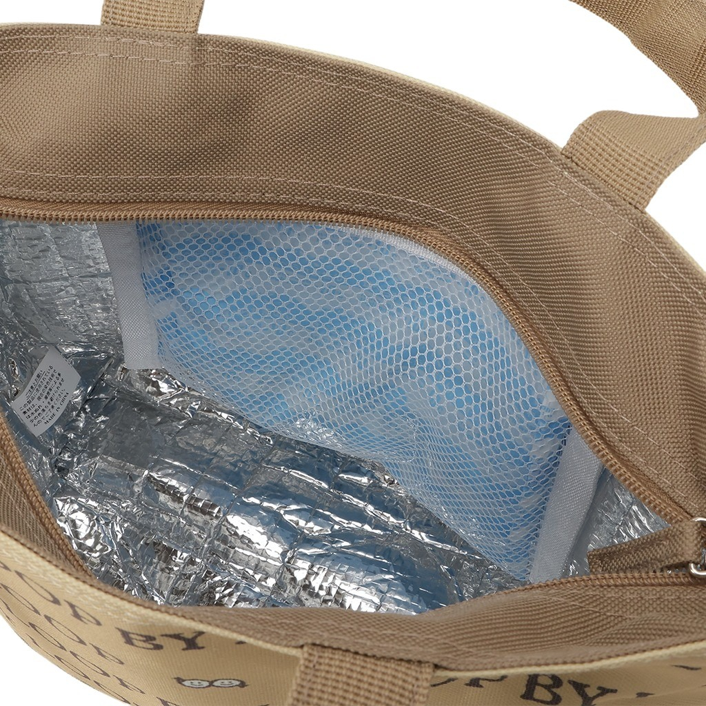  [mama fiore マーマフィオーレ] Picoteeシリーズ ピコティ 保温保冷 ランチバッグ 保冷バッグ | おしゃれ 可愛い サブバッグ 軽量 レディース キッズ 弁当袋 ミニ トートバッグ 4L 便利 ロゴグラム／イエロー