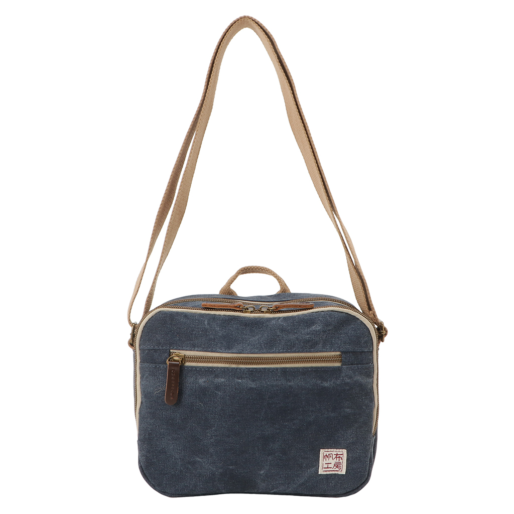 帆布工房 strollシリーズ|ショルダーバッグ 帆布 10号帆布 キャンバス ムラ染め 軽量 小さめ レディース メンズ 男女兼用 斜め掛け はんぷこうぼう3X05