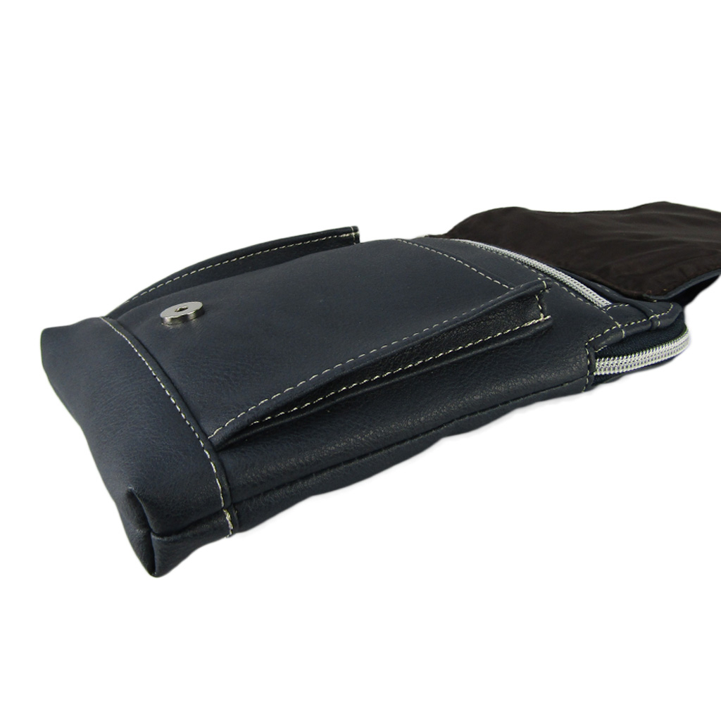 [CUBIC CORE キュービックコア]  3WAY シザーバッグ 合皮 カラビナ付 ベルトループ付 スマホ ショルダー 紺 ネイビー 1868