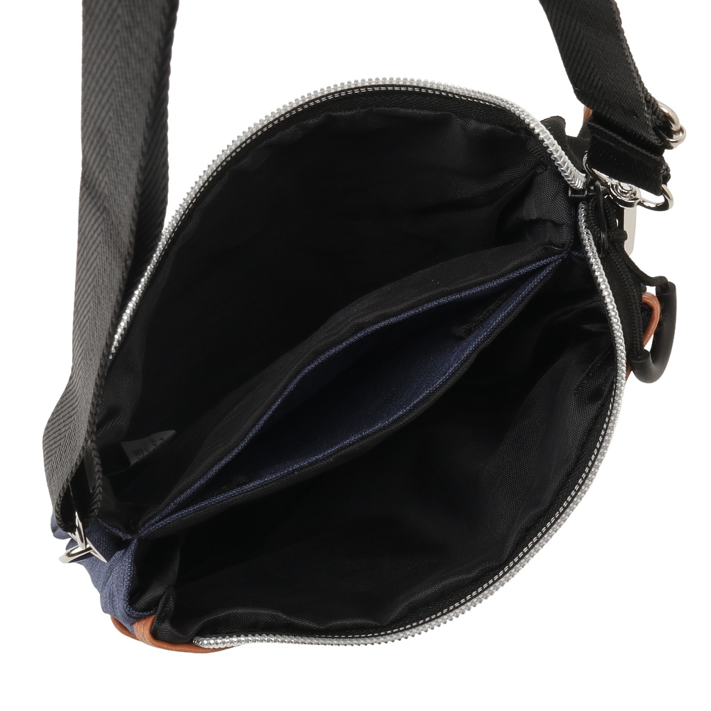 [CUBIC CORE キュービックコア]  サコッシュ ショルダーバッグ スマホショルダー スマホポーチ お財布ショルダー シンプル 薄マチ 収納力 紺 ネイビー 1E30