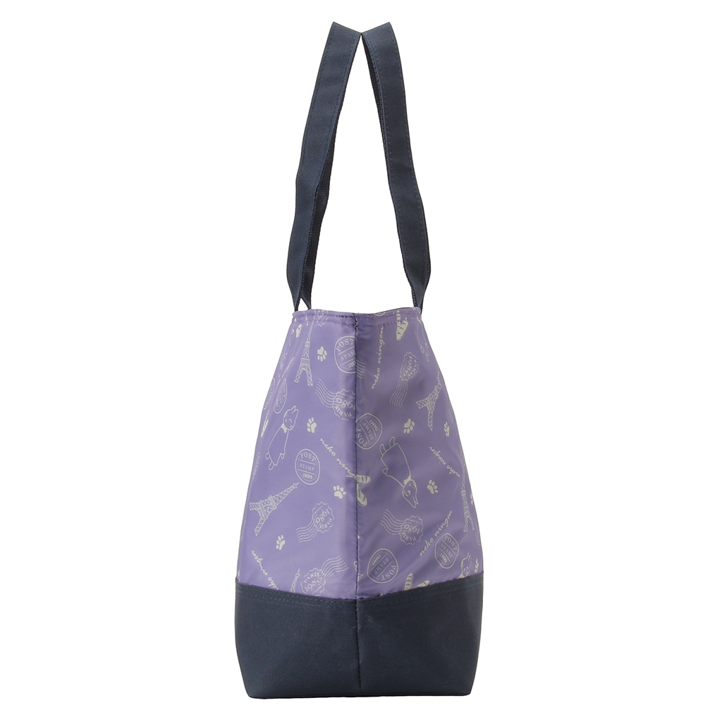 保冷バッグ トートバッグ 5M54 [ネコ人間 nekoningen ねこにんげん] 保温保冷 買い物 レジャー ネコ かわいい レディース パープル