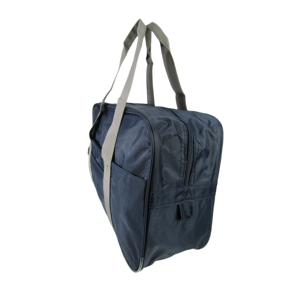 [A.O.T エーオーティー] A4対応 シンプル スクールバッグ スクバ 通学用 サブバッグ 横向き  学校 通学かばん 学生 生徒 男女兼用 紺×灰 ネイビー×グレー 3387