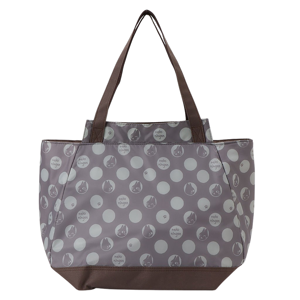 バルーン 保冷バッグ トートバッグ 5M74 [ネコ人間 nekoningen ねこにんげん] 保温保冷 大容量 BIG 買い物 レジャー ネコ レディース グレー