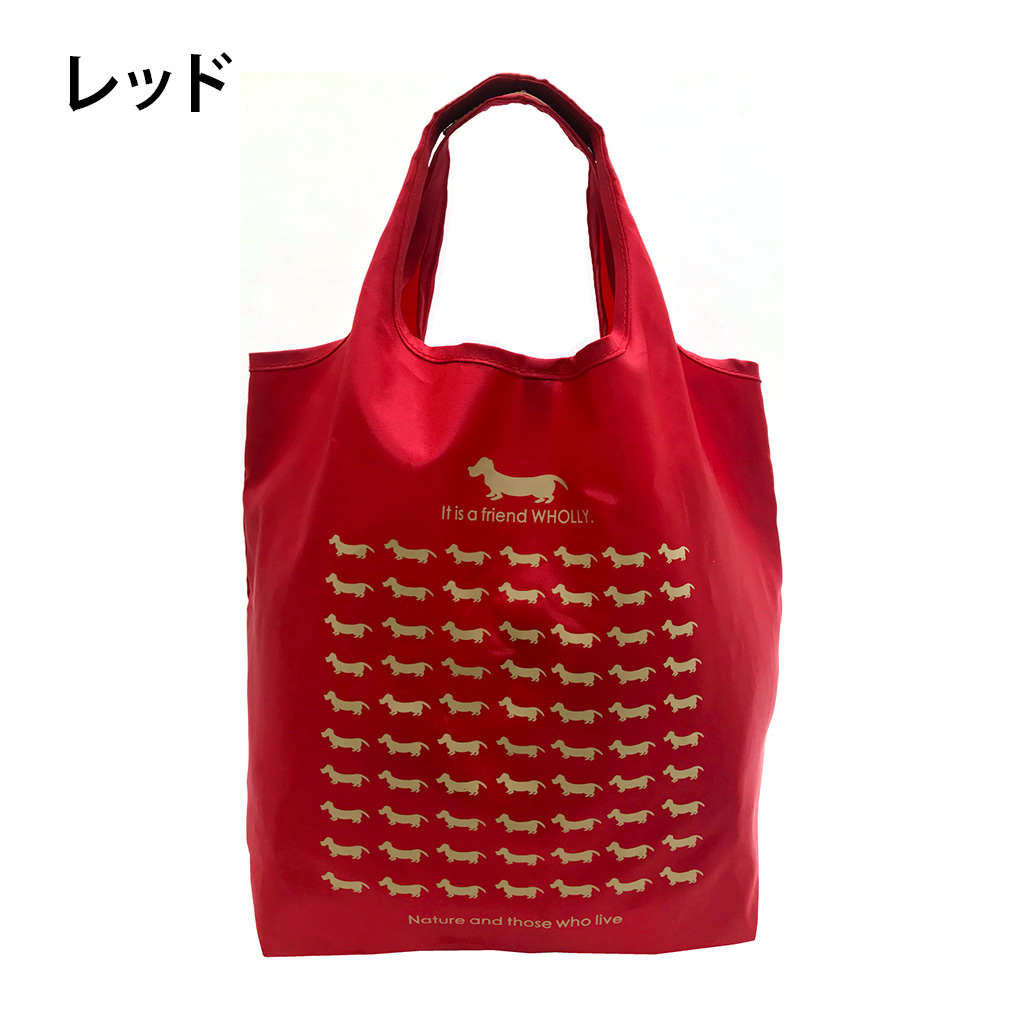 WHOLLY | コンパクト収納 マルシェバッグ | ベーシックサイズ 黒 ブラック 3L01