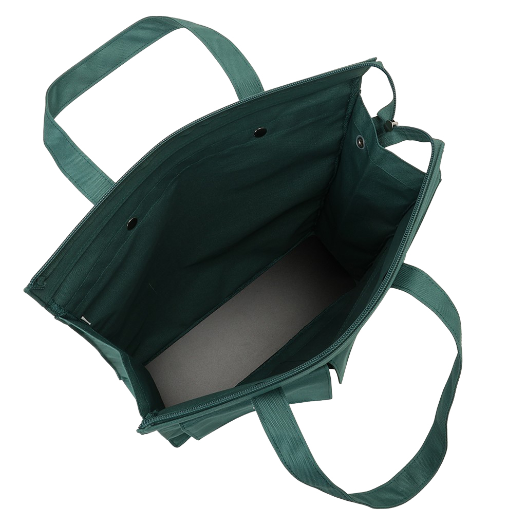 [A.O.T エーオーティー]  多機能 A4 対応トートバッグ 大容量 軽量 書類かばん 縦型 底板付き 撥水加工 男女兼用 ハンドバッグ グリーン 3420