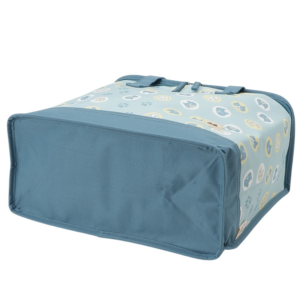  [mama fiore マーマフィオーレ] Picoteeシリーズ ピコティ BOX型 保温保冷トートバッグ 4WA1 | レジャー ネコ柄 猫 かわいい キャラクター 軽量 レディース トートバッグ 猫グッズ 便利 お買い物 ドット グリーン