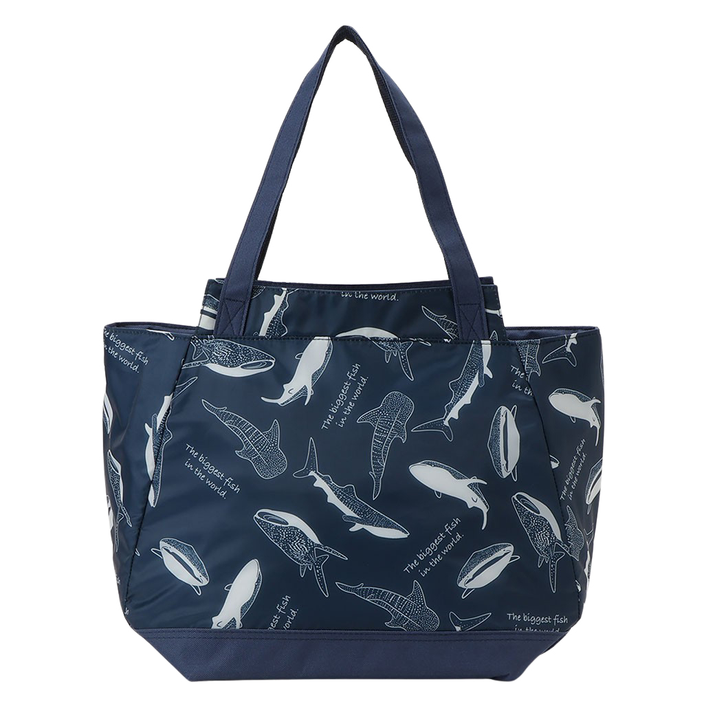 バルーン 保冷バッグ トートバッグ 5N35 [mama fiore マーマフィオーレ] 保温保冷 大容量 BIGサイズ ジンベイザメ 買い物 レジャー レディース ネイビー