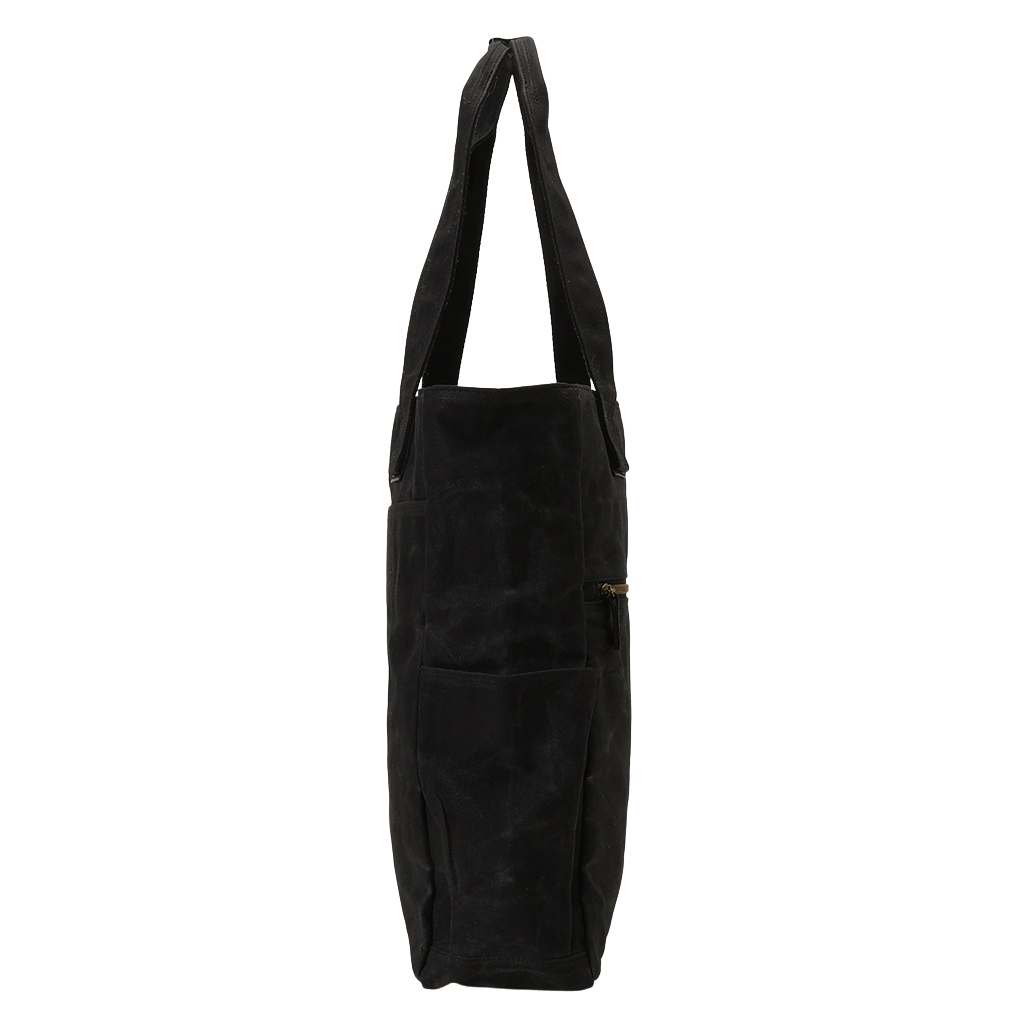 帆布工房 HUSKYII シリーズ 全３色 | A4対応 帆布トートバッグ パラフィン加工 撥水 天然素材 帆布 キャンバス 底板付き 旅行 通学 習い事 男女兼用 丈夫 黒 ブラック 3X28