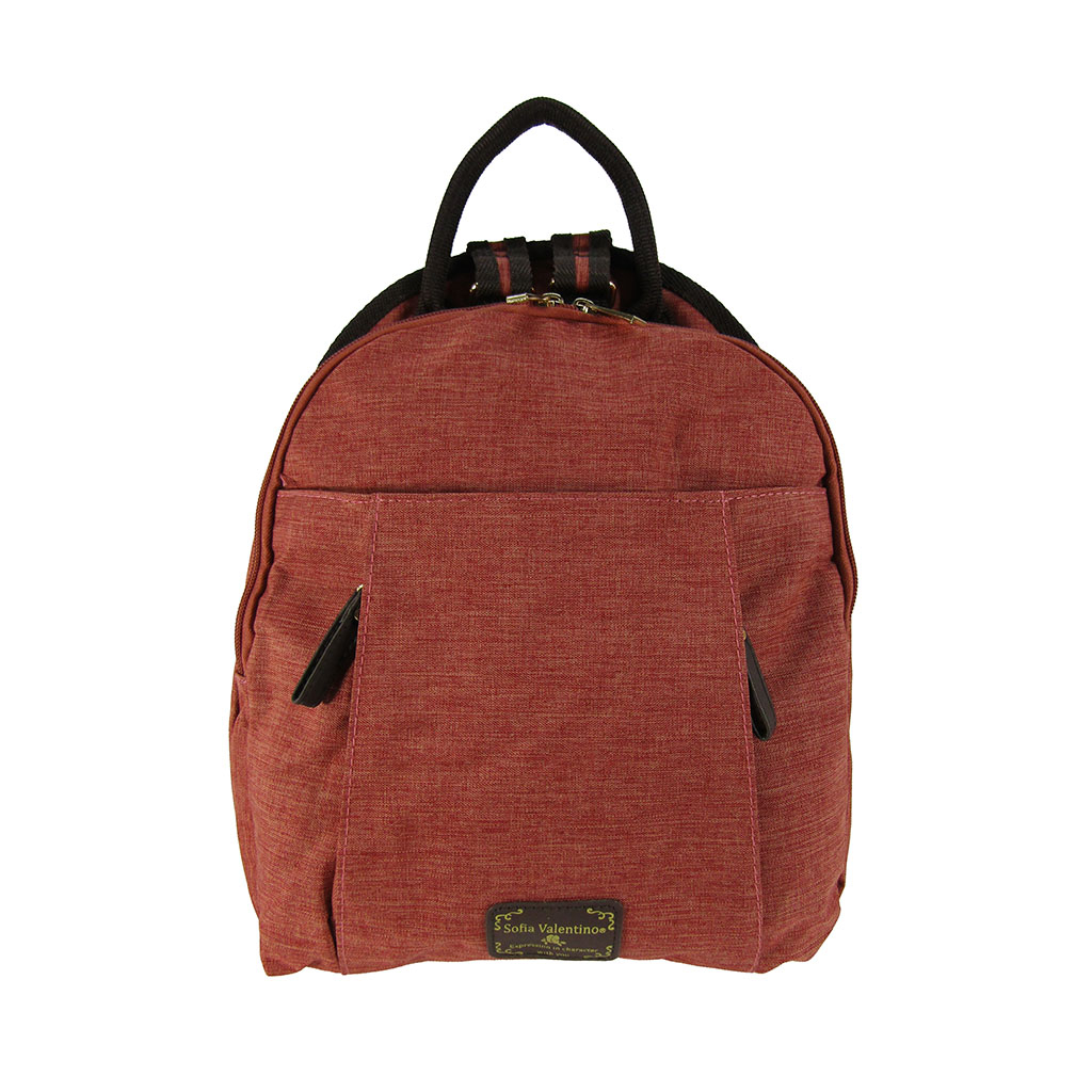 [Sofia Valentino ソフィアバレンチノ] 軽量 リュックサック | ポリエステル かわいい 軽い レディース 多収納 リュック 橙 オレンジ 4927 