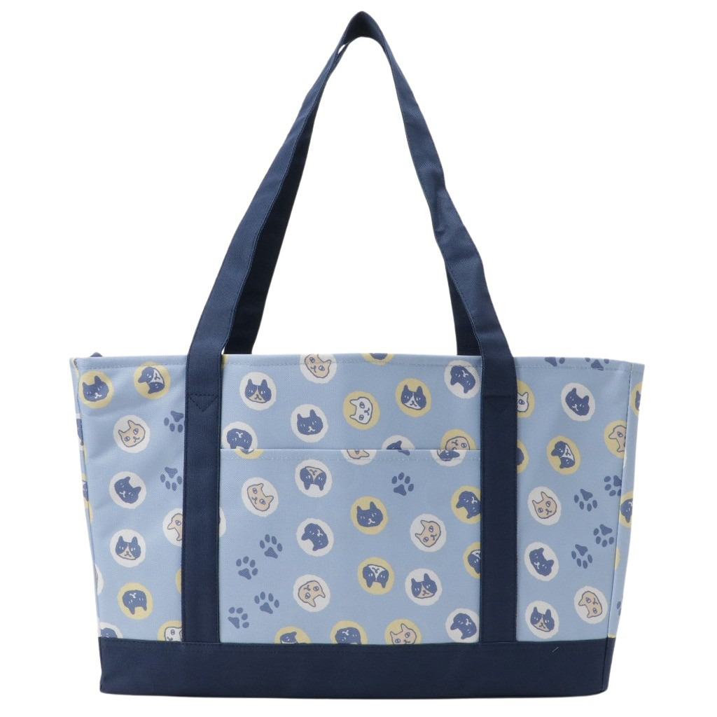 レジかごバッグ 4WA4 [mama fiore マーマフィオーレ] Picoteeシリーズ ピコティ 保温保冷 ネコドット レジカゴバッグ トートバッグ レジャー レディース ブルー