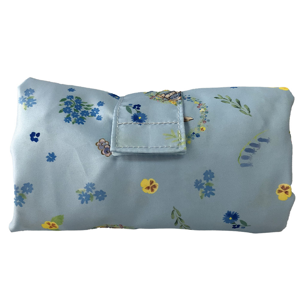 軽量 コンパクト収納レジカゴバッグ 0619 [PETER RABBIT(TM) ピーターラビット(TM)] 両サイドファスナー付 ポリエステル うさぎ 00ブルー