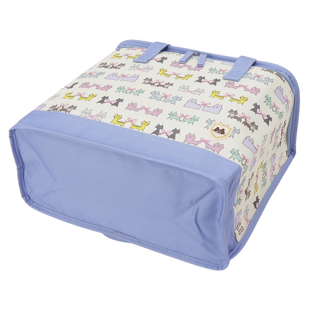  [mama fiore マーマフィオーレ] Picoteeシリーズ ピコティ BOX型 保温 保冷 トートバッグ 4WG6 保冷バッグ ボックス型 ねこ結び かわいい レジャー レディース ブルー