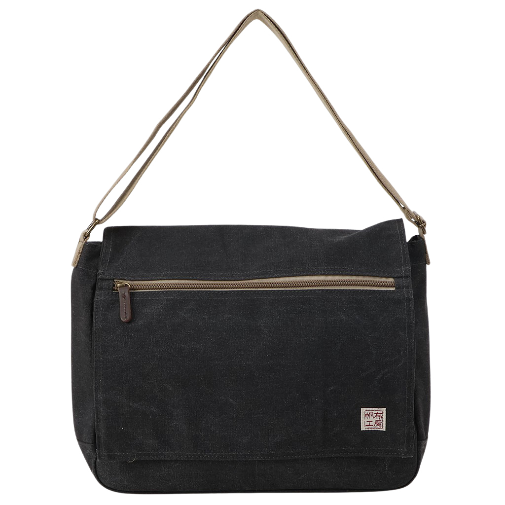  帆布工房 FLAP SHOULDER シリーズ ショルダーバッグ 全4色 | カジュアル 斜め掛け A4 ナチュラル シンプル 帆布 ショルダー トート トートバッグ ショルダーバッグ 通学 バッグ ショルダーバック メンズ レディース 男女兼用 サブバッグ 01ブラック