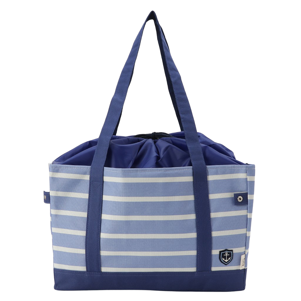 保温 保冷 レジかごバッグ 4WH4 [mama fiore マーマフィオーレ] Picoteeシリーズ ピコティ 保温保冷 マリンボーダー コンパクトレジカゴバッグ トートバッグ レディース ブルー