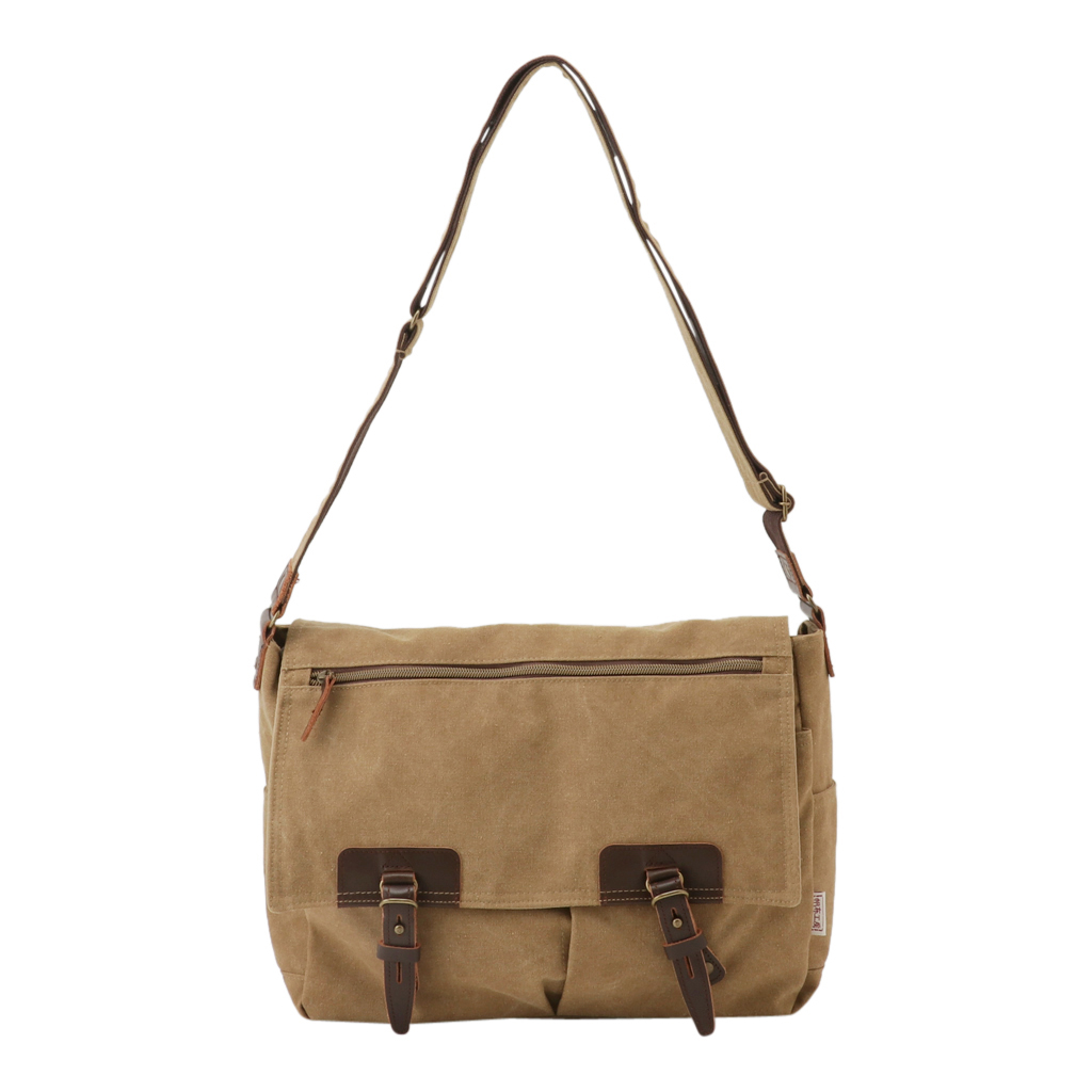  帆布工房 VINTAGE2｜メッセンジャーバッグ A4横型 ショルダーバッグ 帆布 キャンバス  斜めがけ メンズ レディース 男女兼用 牛革 ビンテージ はんぷこうぼう 3X97