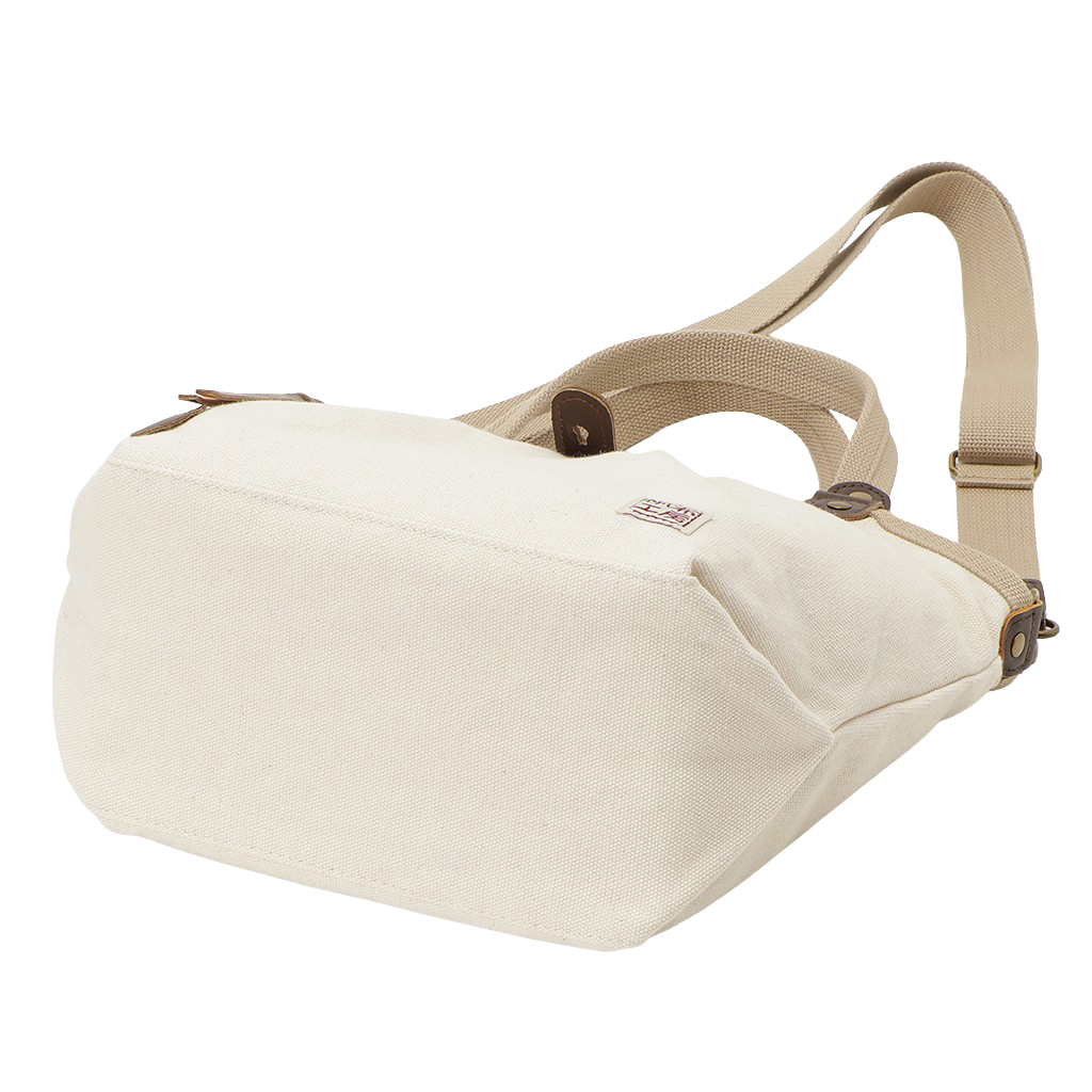 帆布工房 PEARIIシリーズ| バイカラー仕様 2WAY ハンドバッグ ショルダーバッグ 軽量 お弁当 天然素材 帆布 本革 底板付き ナチュラル カジュアル レディース はんぷこうぼう 3X40 