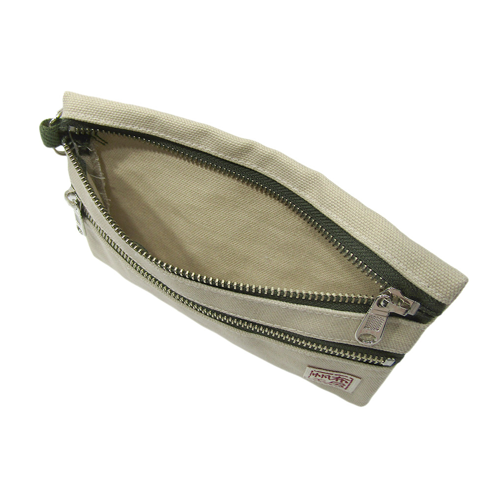 倉敷産帆布 日本製ポーチ 3J35 [帆布工房 はんぷこうぼう] ミニポーチ 筆箱 帆布 キャンバス ビンテージ