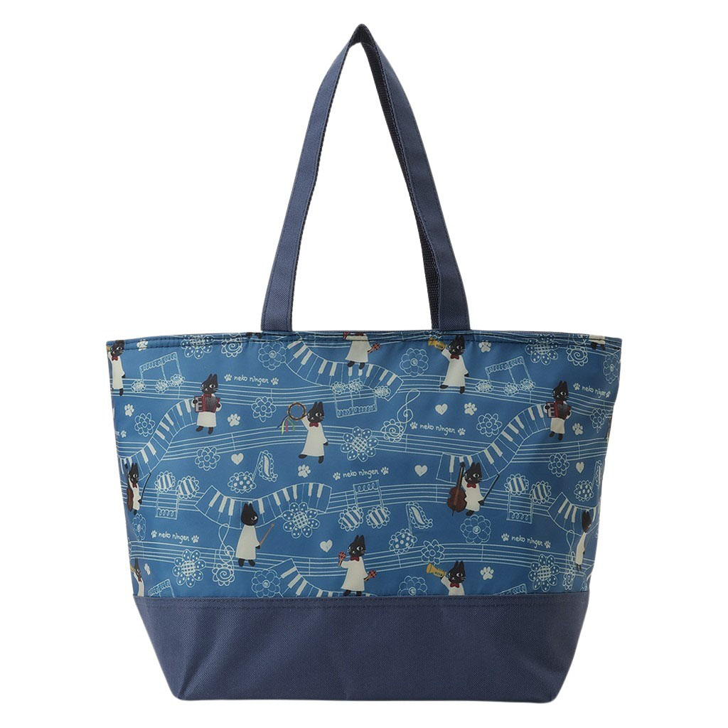 保冷バッグ トートバッグ 5M38 [ネコ人間 nekoningen ねこにんげん] 保温保冷 買い物 レジャー ネコ かわいい レディース ブルー