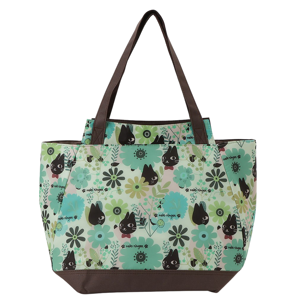 バルーン 保冷バッグ トートバッグ 5M70 [ネコ人間 nekoningen ねこにんげん] 保温保冷 大容量 BIG 買い物 レジャー ネコ レディース グリーン