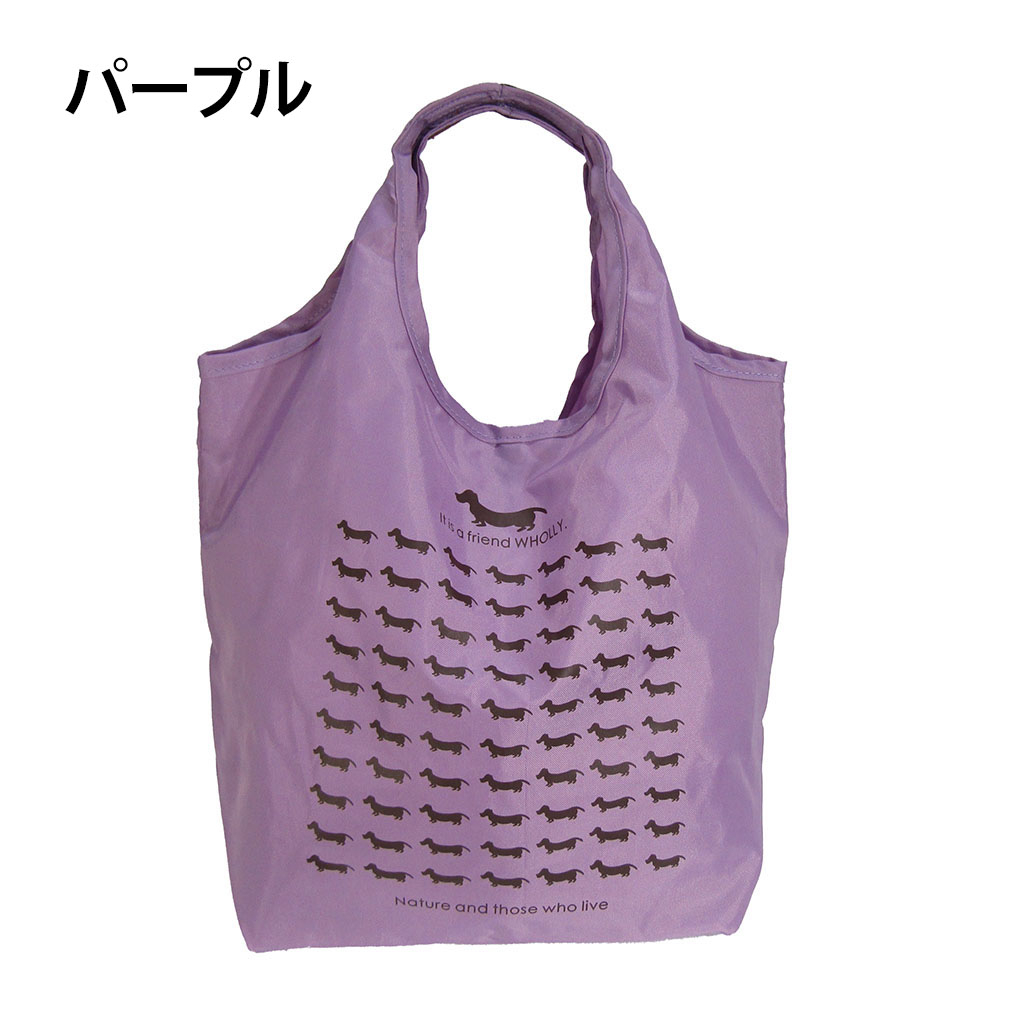 WHOLLY | コンパクト収納 マルシェバッグ | ベーシックサイズ 黒 ブラック 3L01