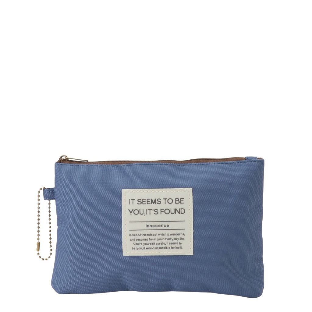 [ONE MILEシリーズ] ポーチ付き♪ 縦型 ショルダーバッグ | 軽量 ポケット充実 ファスナー開閉 男女兼用 シンプル 青 ブルー 4X48