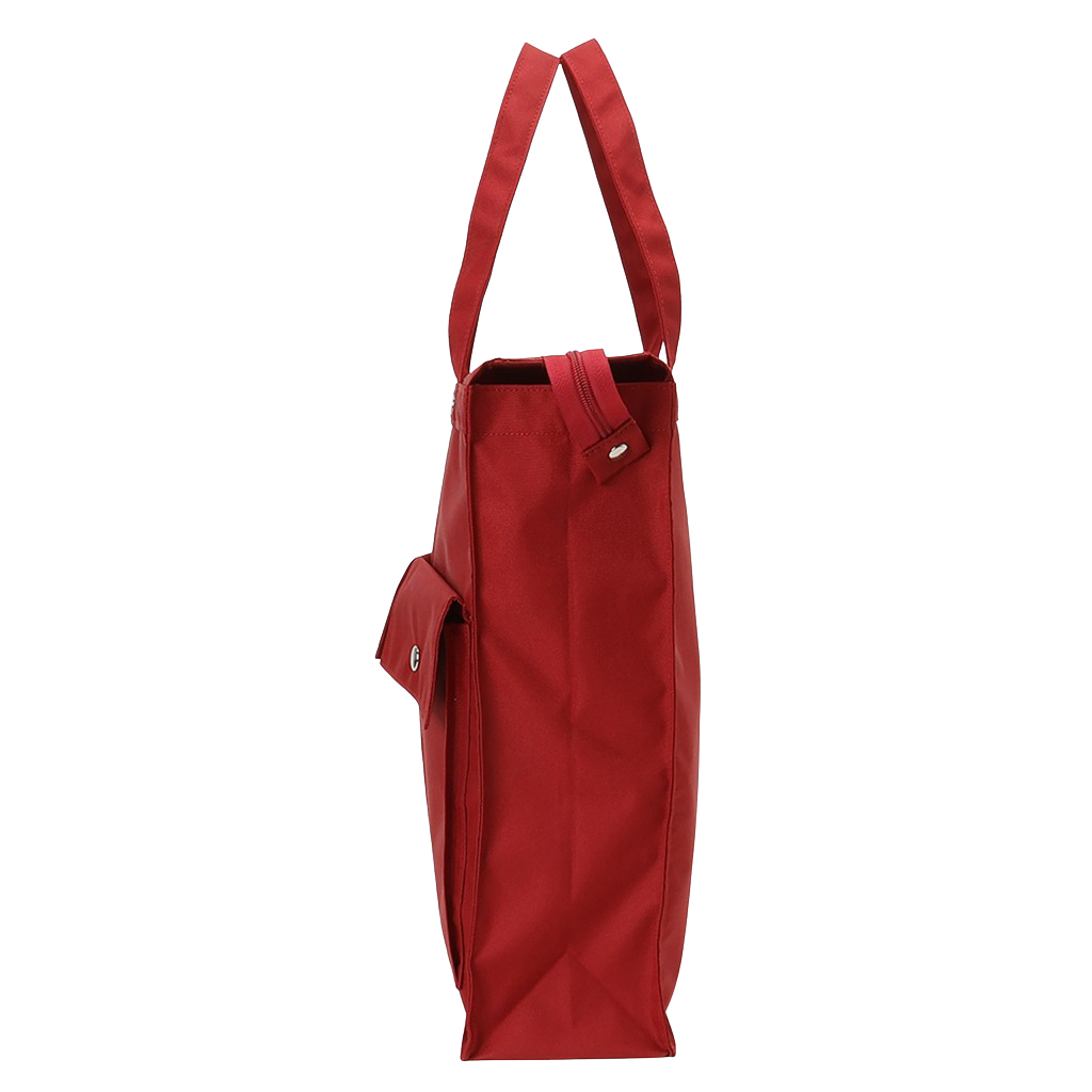 [A.O.T エーオーティー]  多機能 A4 対応トートバッグ 大容量 軽量 書類かばん 縦型 底板付き 撥水加工 男女兼用 ハンドバッグ ダークレッド 3420