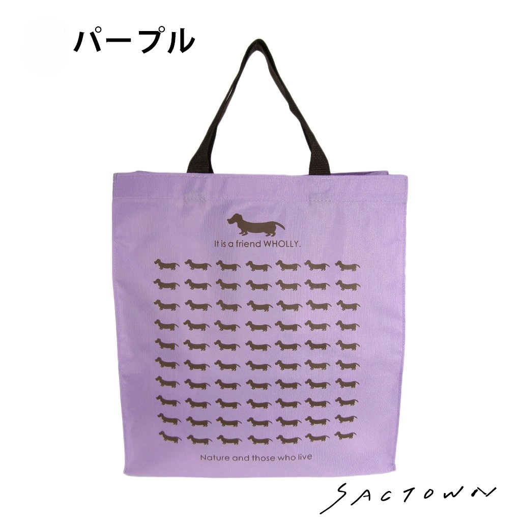 WHOLLY ウォーリー | ドッグプリント総柄 手提げバッグ | 全10色 3L13