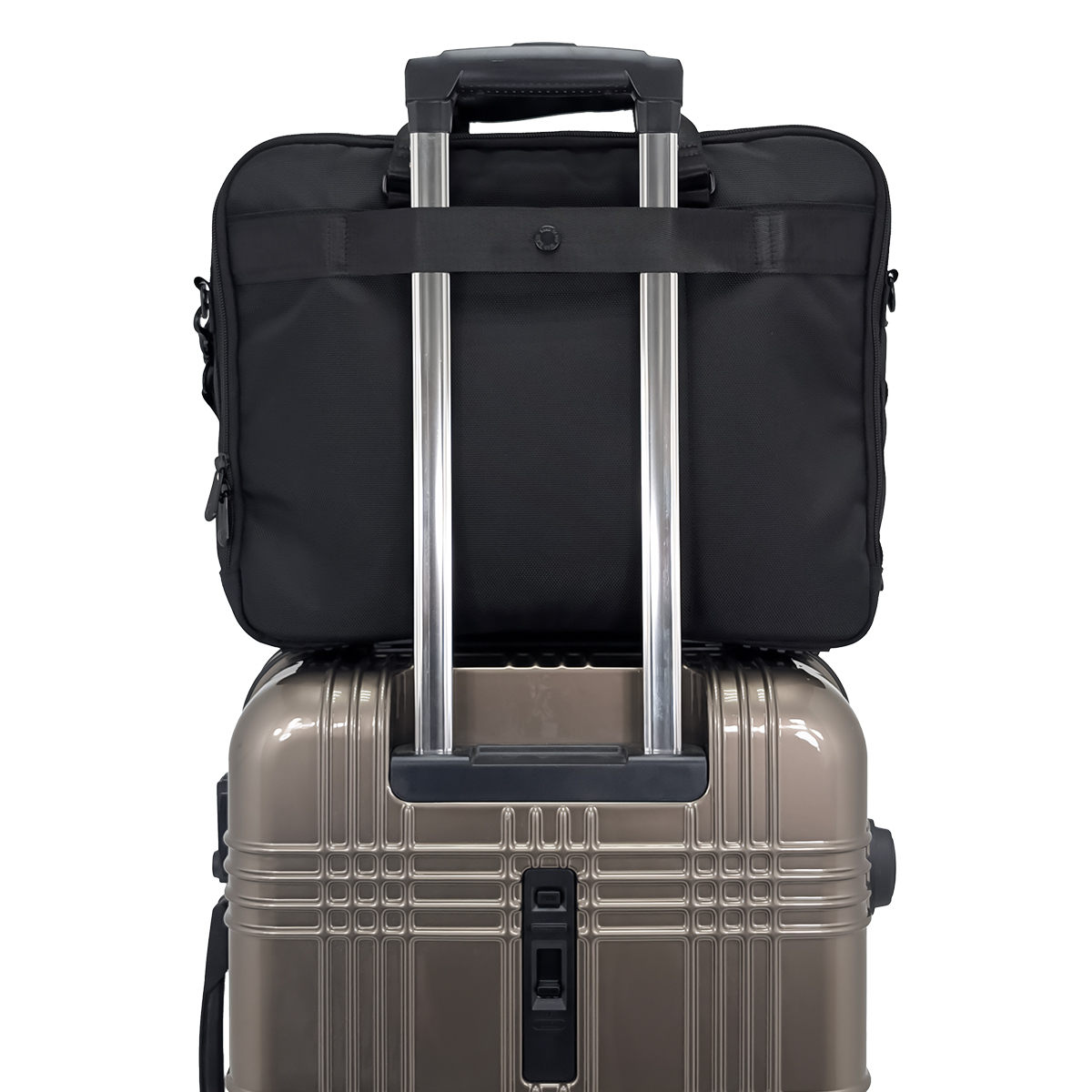 SANDGLASS｜キャリーオン機能 B4対応 拡張機能付き ビジネスバッグ 大容量 多機能 撥水 リュック 手持ち ビジネスリュック PC タブレット収納 出張 サンドグラス ブラック 3G07