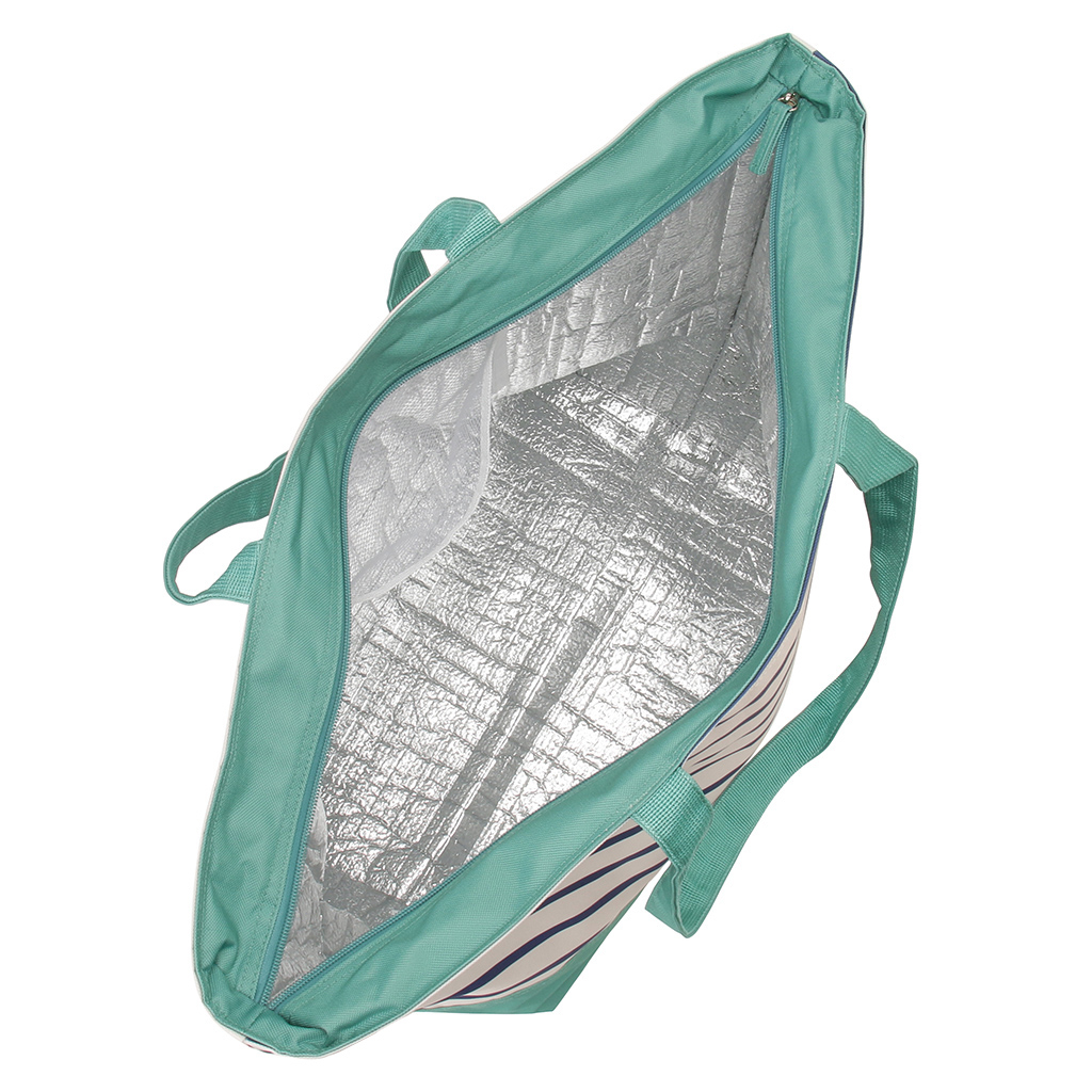 保冷バッグ トートバッグ 4X87 [mama fiore マーマフィオーレ] Picoteeシリーズ ピコティ 保温保冷 マリンボーダー おしゃれ レジャー レディース グリーン