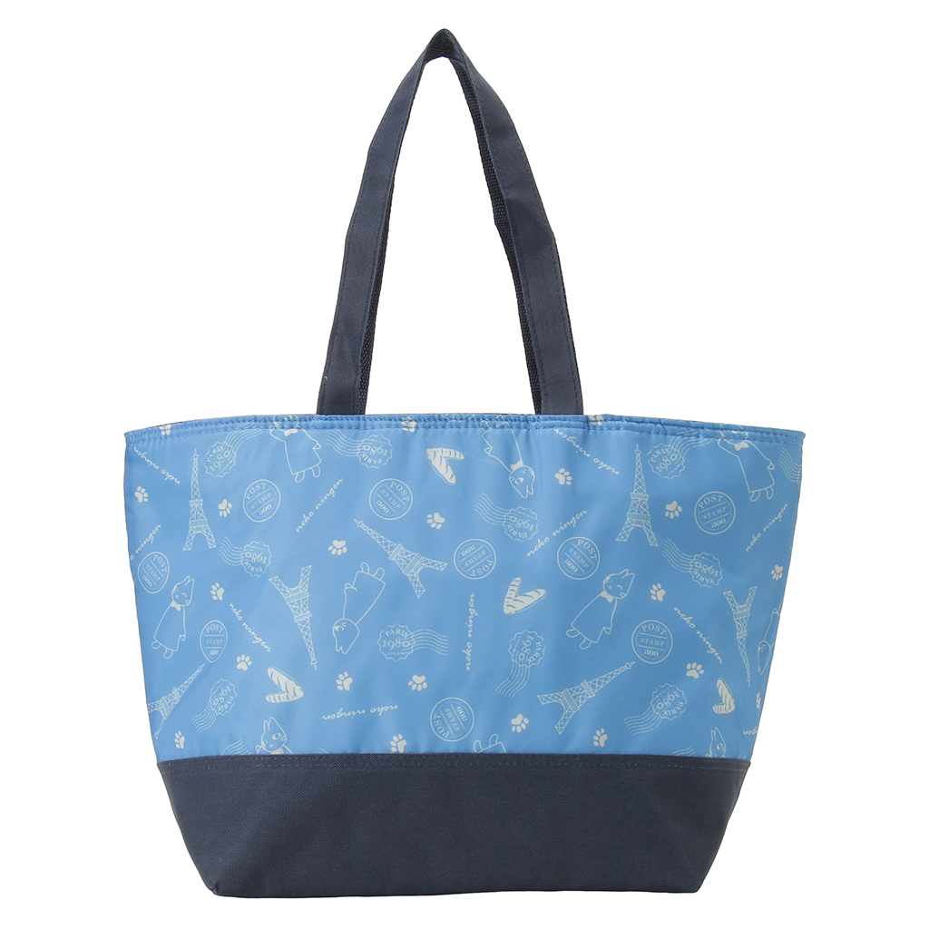 保冷バッグ トートバッグ 5M54 [ネコ人間 nekoningen ねこにんげん] 保温保冷 買い物 レジャー ネコ かわいい レディース ブルー