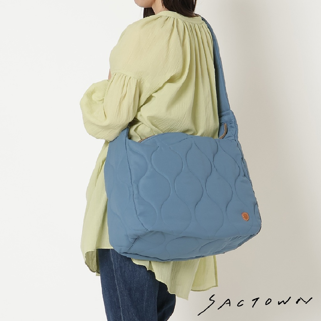 chiemi sacs |  キルティング 大容量 ショルダーバッグ | 緑系 カーキ 6229
