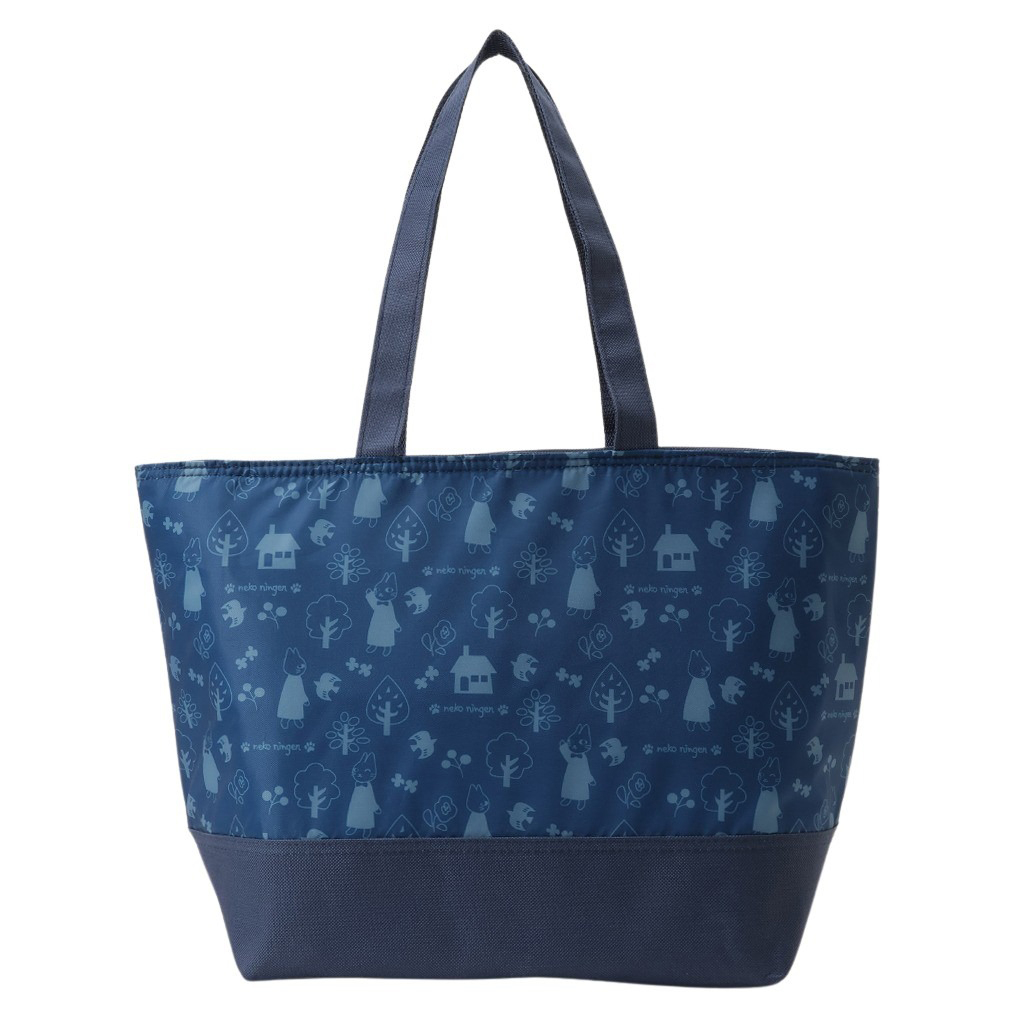 保冷バッグ トートバッグ 5M25 [ネコ人間 nekoningen ねこにんげん] 保温保冷 買い物 レジャー ネコ かわいい レディース ブルー