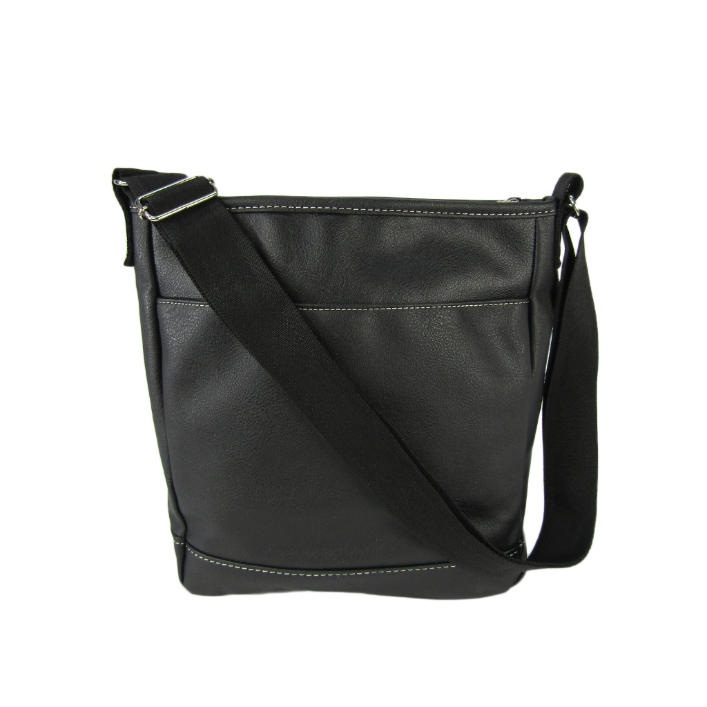 [CUBIC CORE キュービックコア]  ラインショルダーバッグ 合皮 かっこいい メンズ 男女兼用 アンティーク 黒 ブラック 1871