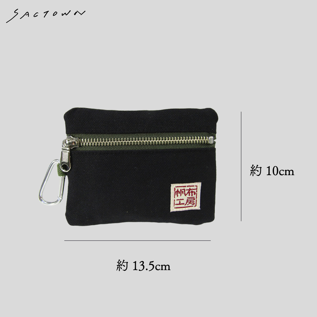 倉敷産帆布 日本製ティッシュポーチ 3J33 [帆布工房 はんぷこうぼう] ミニポーチ 帆布 キャンバス カラビナ付