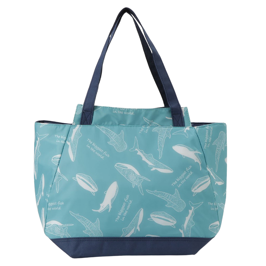 バルーン 保冷バッグ トートバッグ 5N35 [mama fiore マーマフィオーレ] 保温保冷 大容量 BIGサイズ ジンベイザメ 買い物 レジャー レディース サックス