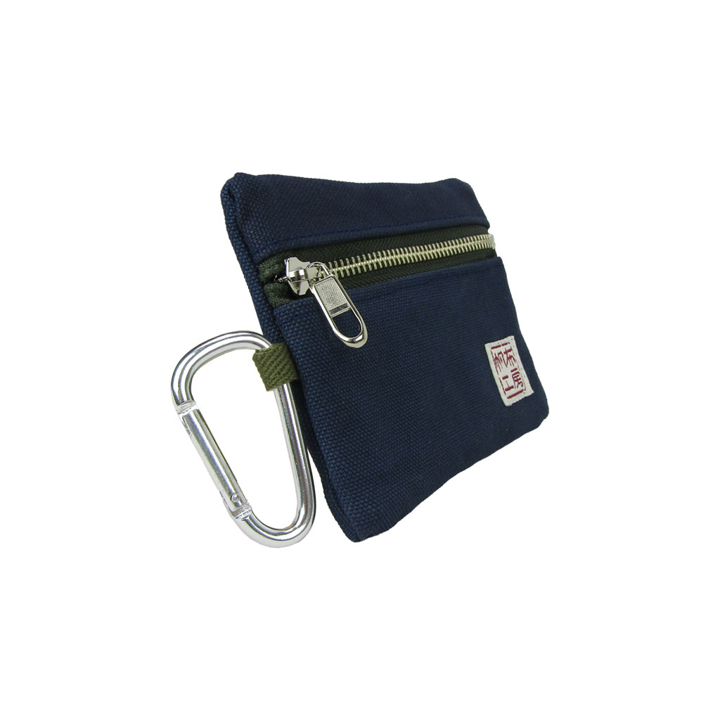 倉敷産帆布 日本製ティッシュポーチ 3J33 [帆布工房 はんぷこうぼう] ミニポーチ 帆布 キャンバス カラビナ付