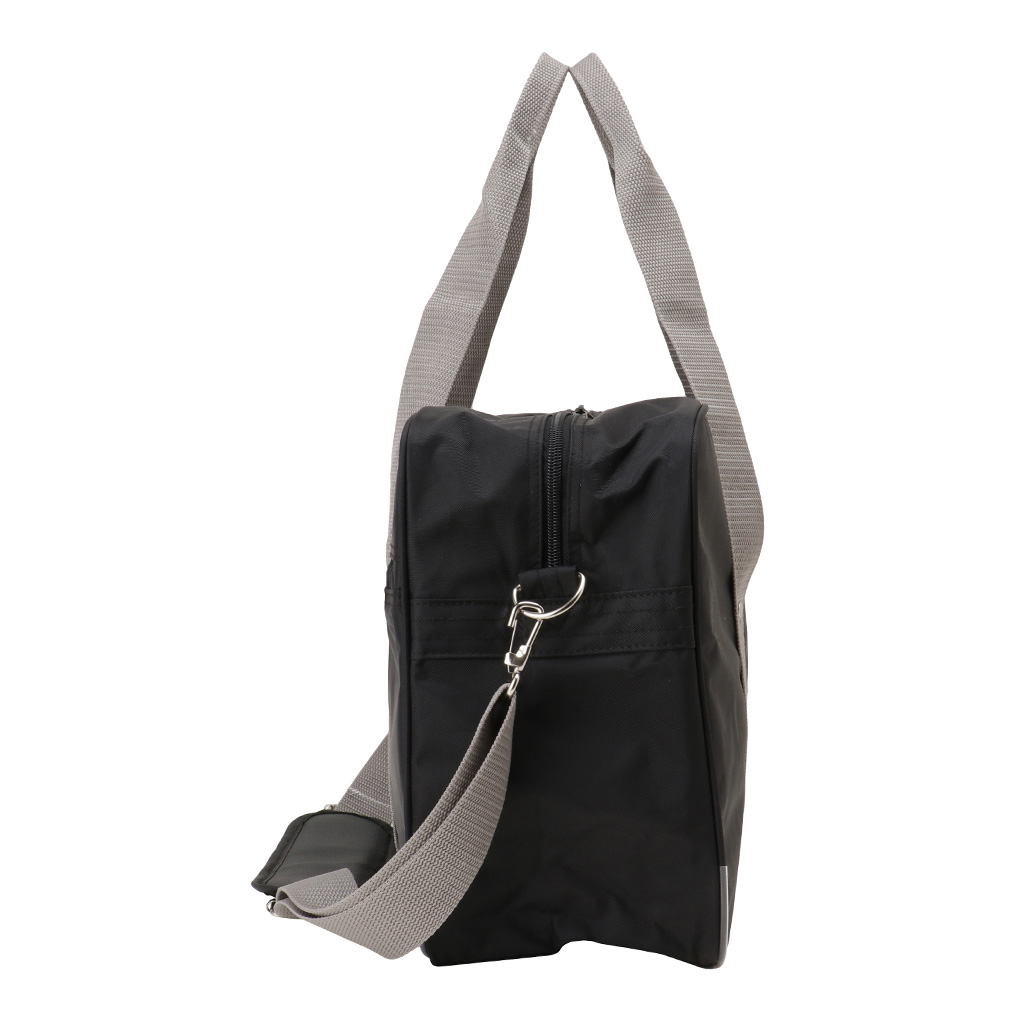 [A.O.T エーオーティー]  A4対応 2WAY スクールバッグ スクバ ファスナー ナイロン 男女兼用 学校 通学かばん 学生 生徒 バッグ 黒×灰 ブラック×グレー 3308