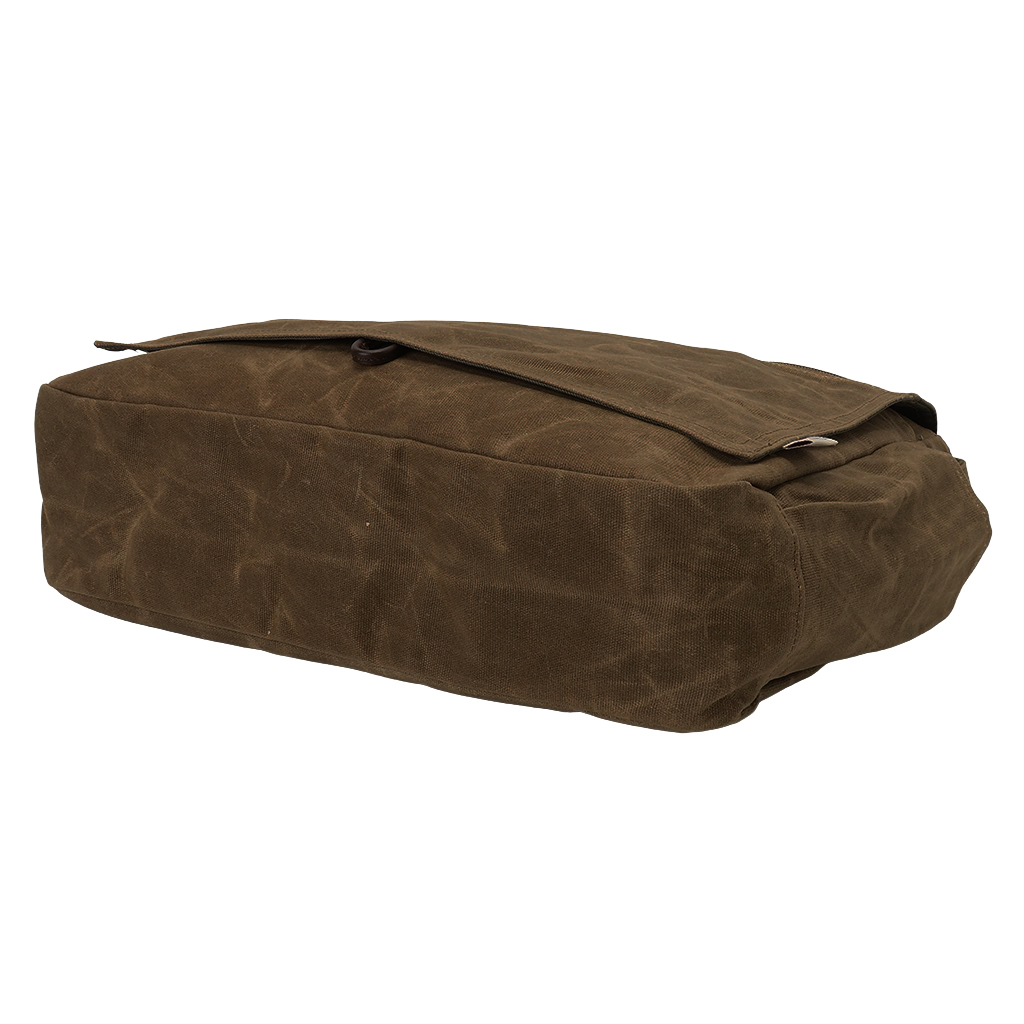 帆布工房 HUSKYII  シリーズ 全３色 | B4対応 帆布ショルダーバッグ パラフィン加工 撥水 天然素材 帆布 キャンバス 旅行 通学 男女兼用 タブレット カーキ 3X27