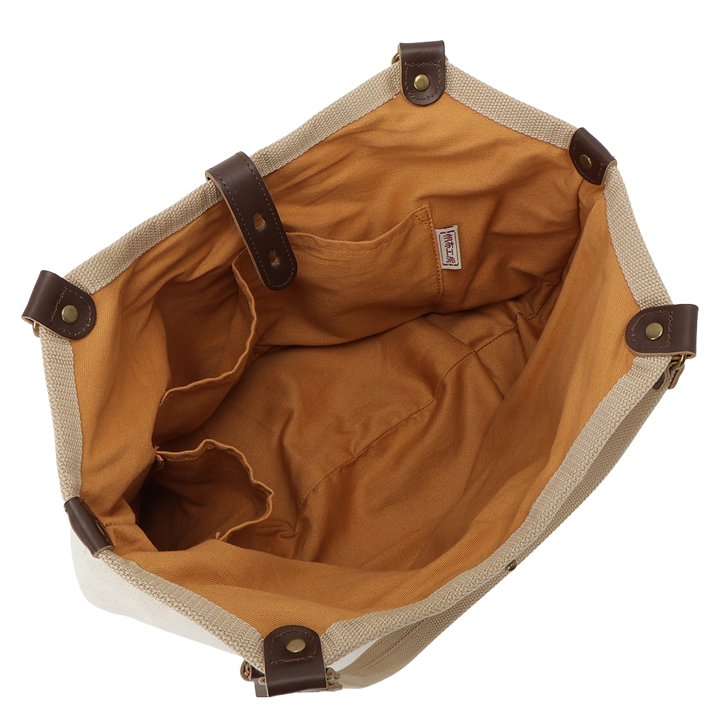 帆布工房 PEARIIシリーズ|A4対応 ハンドバッグ 軽量 天然素材 帆布 キャンバス地 本革 ナチュラル カジュアル バイカラー レディース はんぷこうぼう 3X41