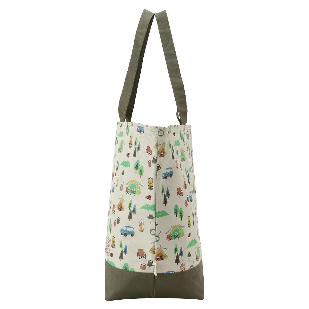 保冷バッグ トートバッグ 4WJ2 [mama fiore マーマフィオーレ] Picoteeシリーズ ピコティ 保温保冷 OUTDOOR柄 大容量 レジャー キャンプ レディース カーキ