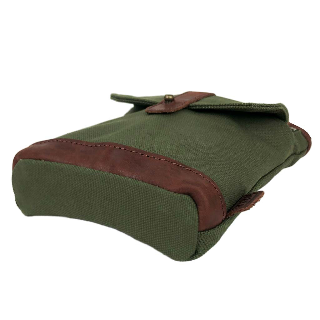 帆布工房 KURASHIKI シリーズ｜3way ショルダーバッグ 倉敷産帆布使用 ベルトポーチ スマホポーチ ウエストポーチ ベルト通し メンズ レディース 男女兼用 日本製 帆布 本革 カーキ 3J27