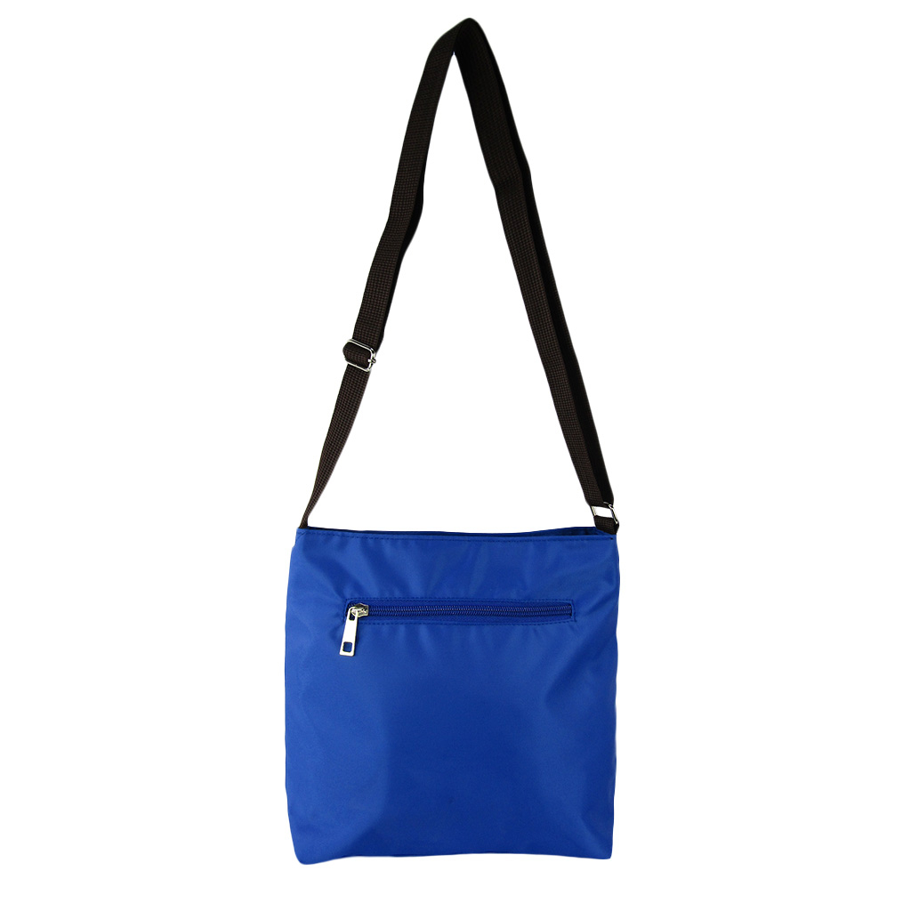 [Sofia Valentino ソフィアバレンチノ] 縦ファスナー ポケット付 ショルダーバッグ｜レディース 多機能 ななめ掛け ブルー 4874