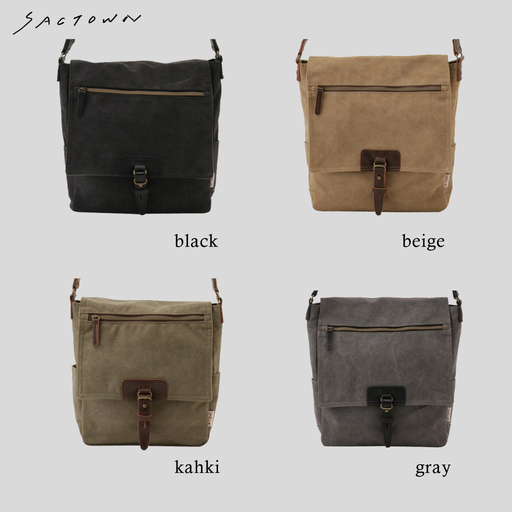 ショルダーバッグ VINTAGE2シリーズ 3X96 [帆布工房 はんぷこうぼう] 帆布 キャンバス 斜めがけ メンズ レディース 牛革 A4 ビンテージ ブランド